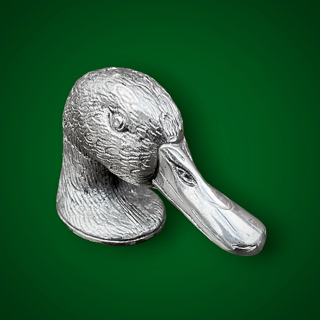 Décapsuleur Tête de Canard Métal Argenté Zoomorphe Vintage - années 70