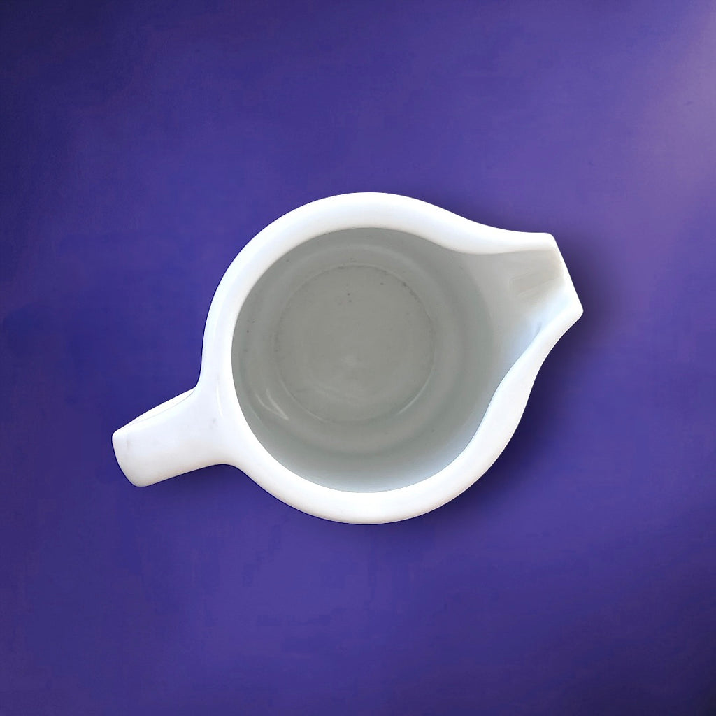 Pot à Lait Thomas Rosenthal TC100 en Céramique Blanche Fleur Orange et Bleu -  Années 70