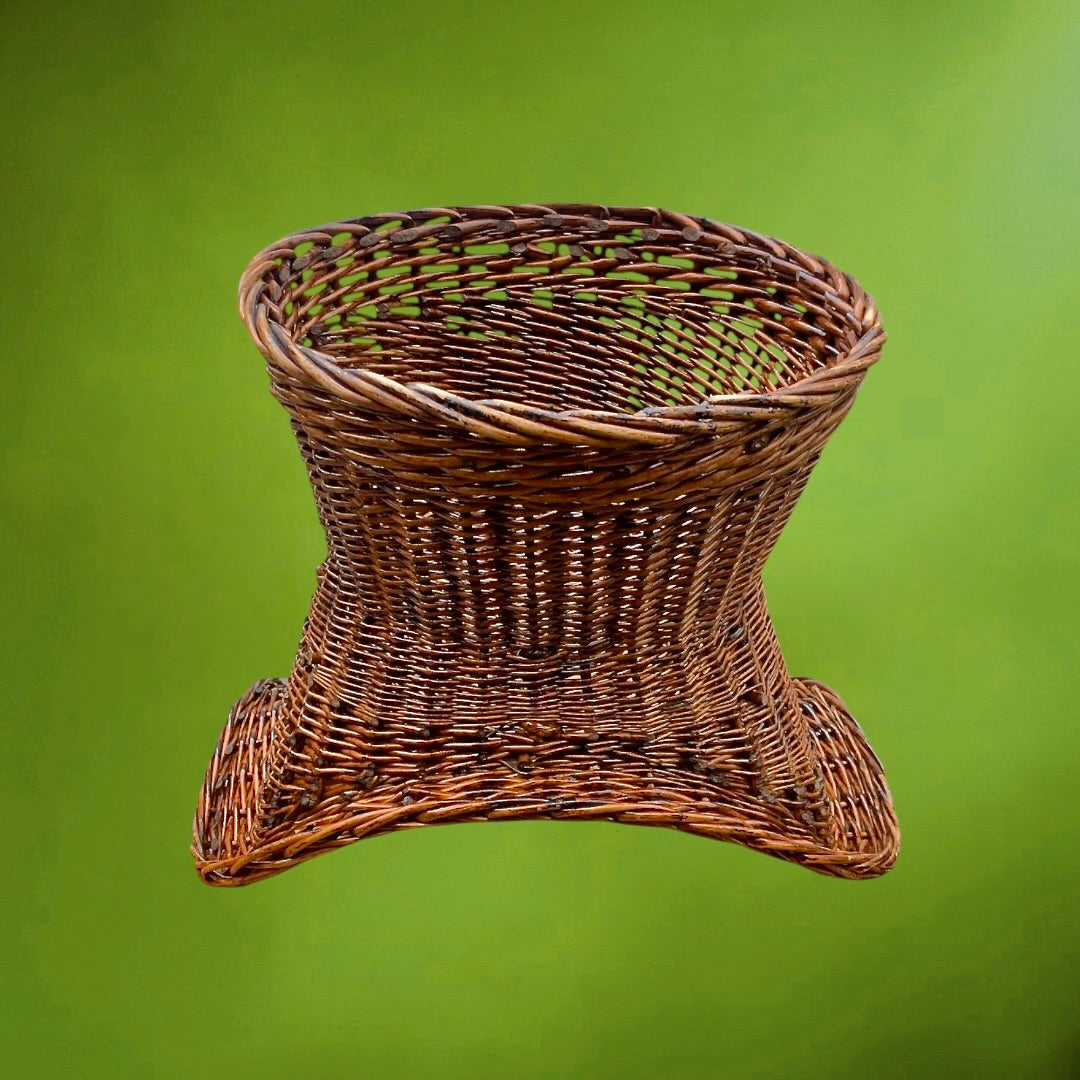 Fauteuil Corbeille Pour Enfant En Osier Tressé – Années 60
