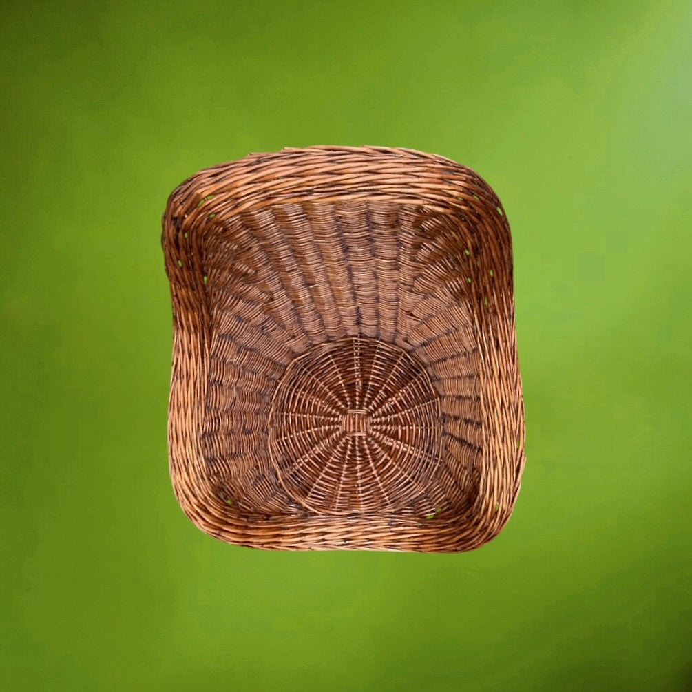 Fauteuil Corbeille Pour Enfant En Osier Tressé – Années 60