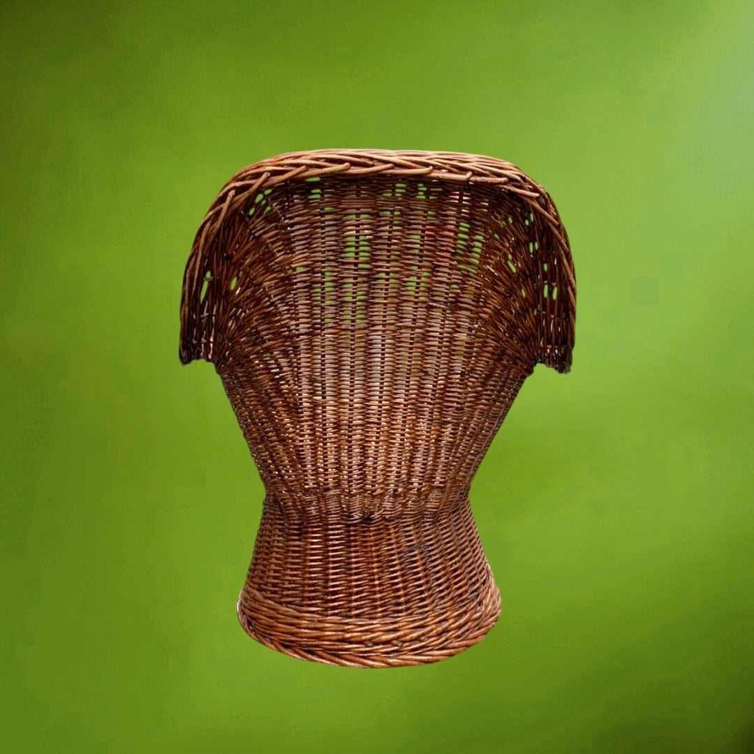 Fauteuil Corbeille Pour Enfant En Osier Tressé – Années 60