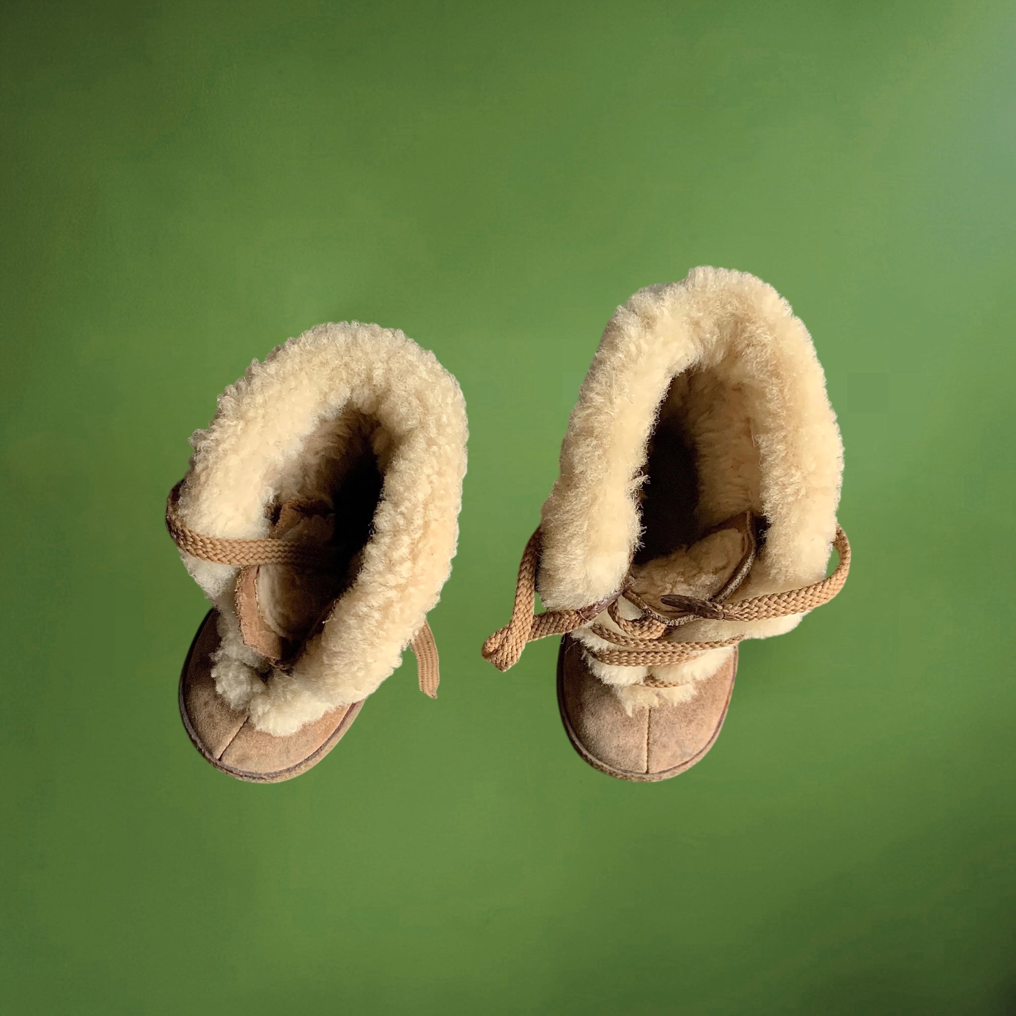 Bottes bébé vintage Gallia mouton retourné Italie années 60