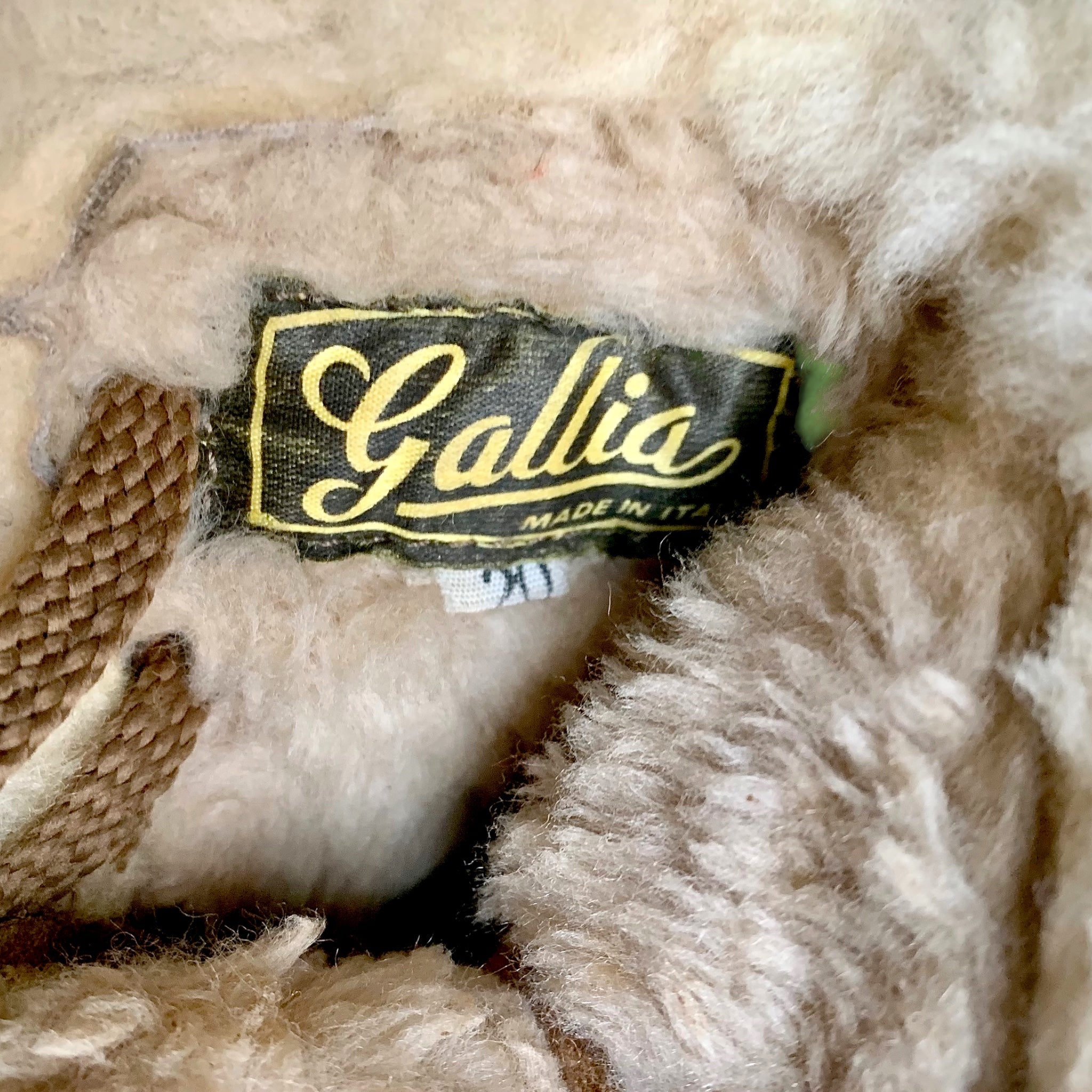 Bottes bébé vintage Gallia mouton retourné Italie années 60