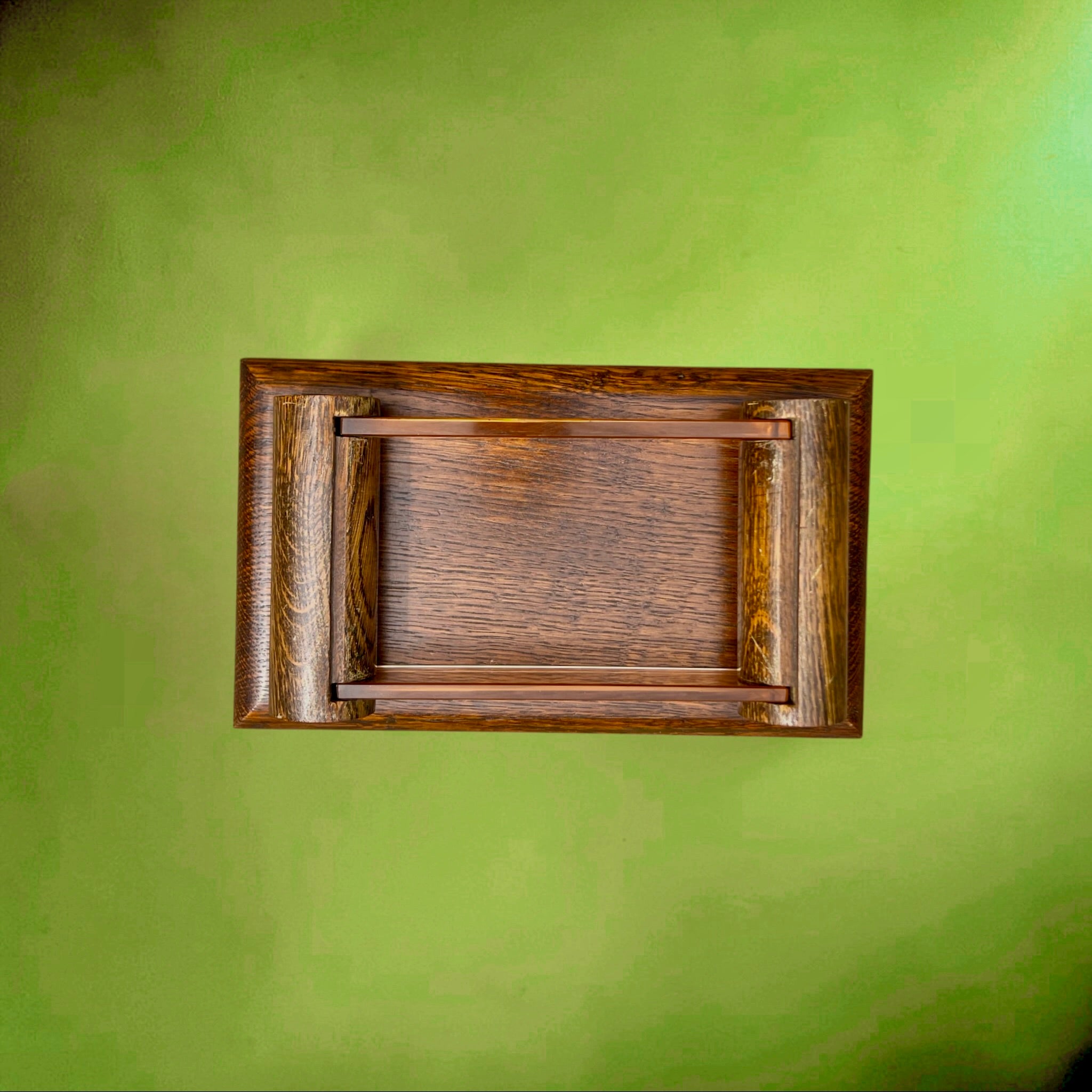 Boîte Décorative Art Déco en Bois Verre Rose et Verre Fumé – Années 30 40