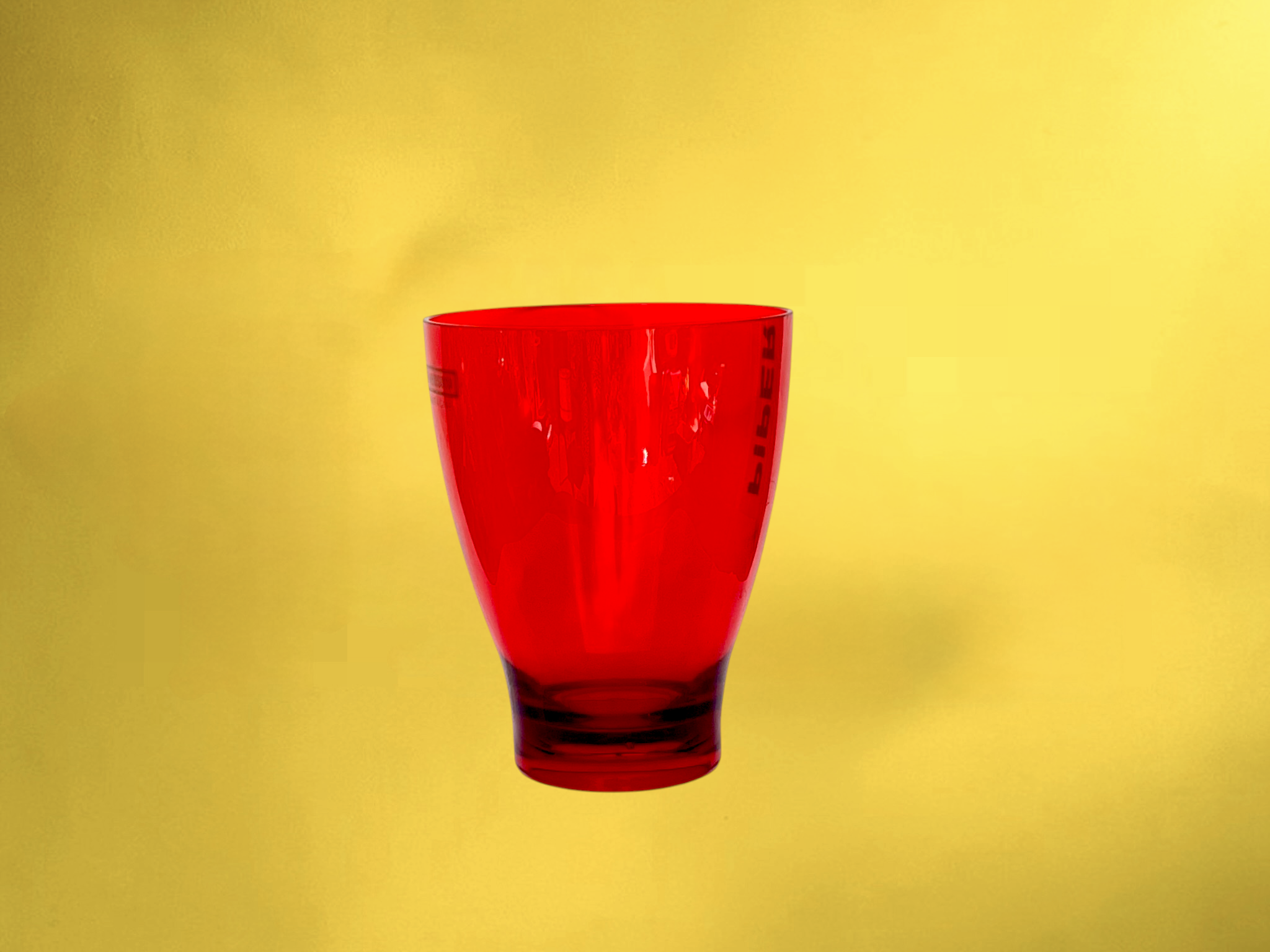 Seau à Champagne Piper-Heidsieck Vintage Acrylique Rouge Transparent Logo Doré -  Années  80 90