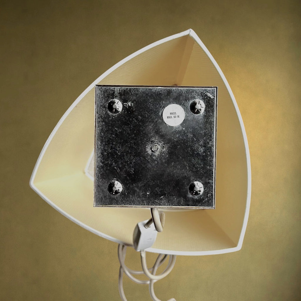 Lampe de Table en Laiton Doré et Base Onyx Clair - Années 70-80