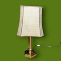Lampe de table hexagonale dorée – esprit Empire / Hollywood Regency