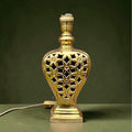 Grand pied de lampe ajouré en laiton massif — attribué à Deknudt — années 1960-1970