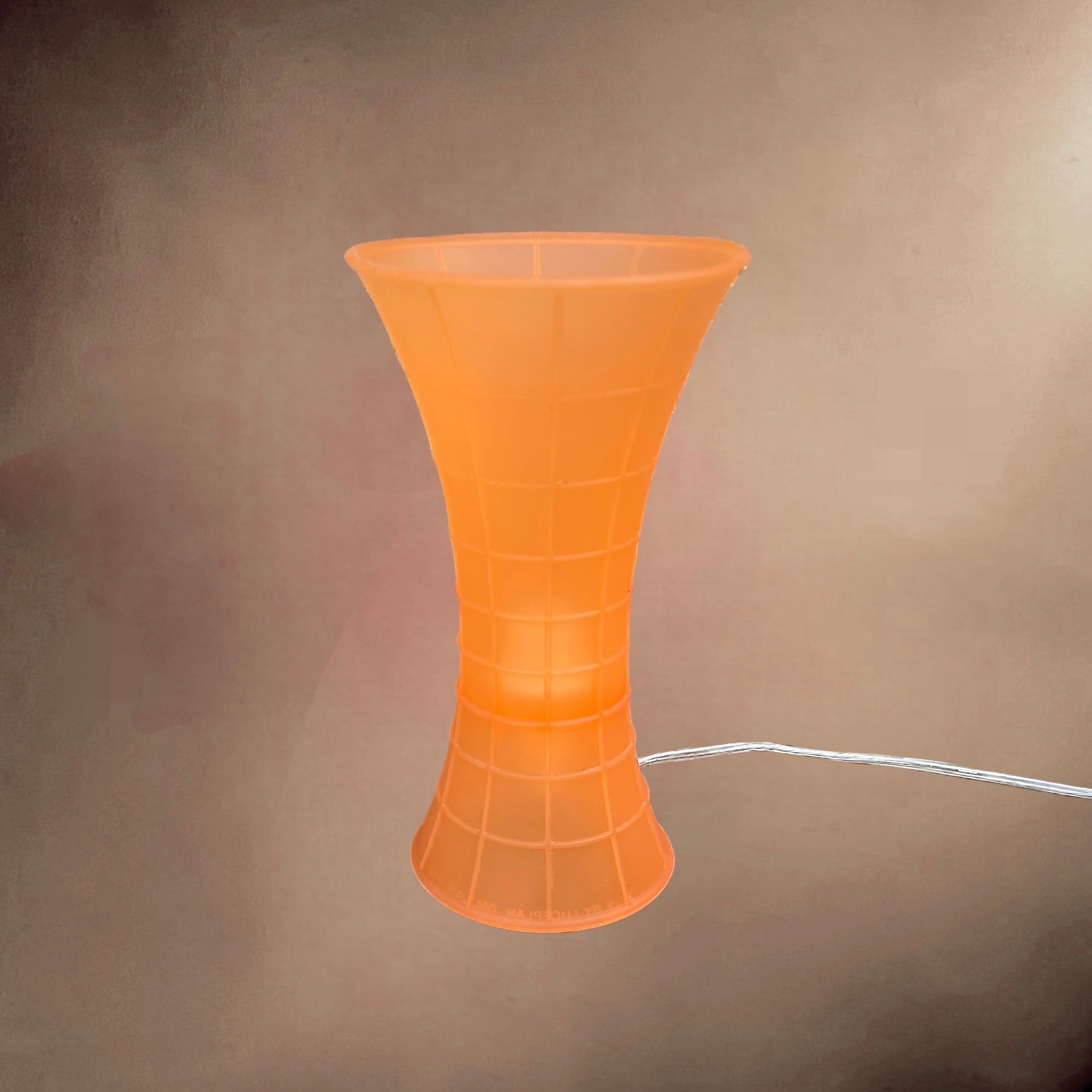 Lampe de Table Birzì D58 Luceplan Orange Silicone Souple Italie 2004