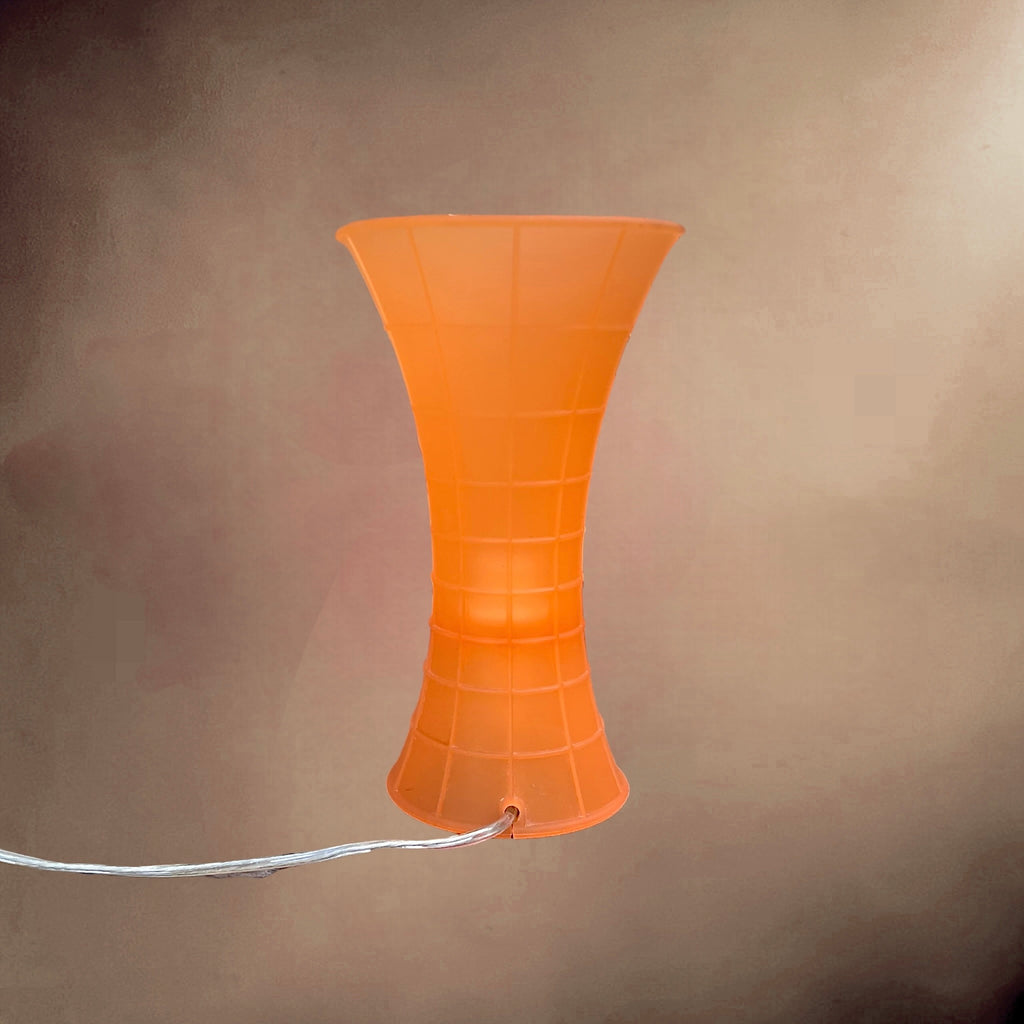 Lampe de Table Birzì D58 Luceplan Orange Silicone Souple – Design Fassina et Forcolini Italie 2004