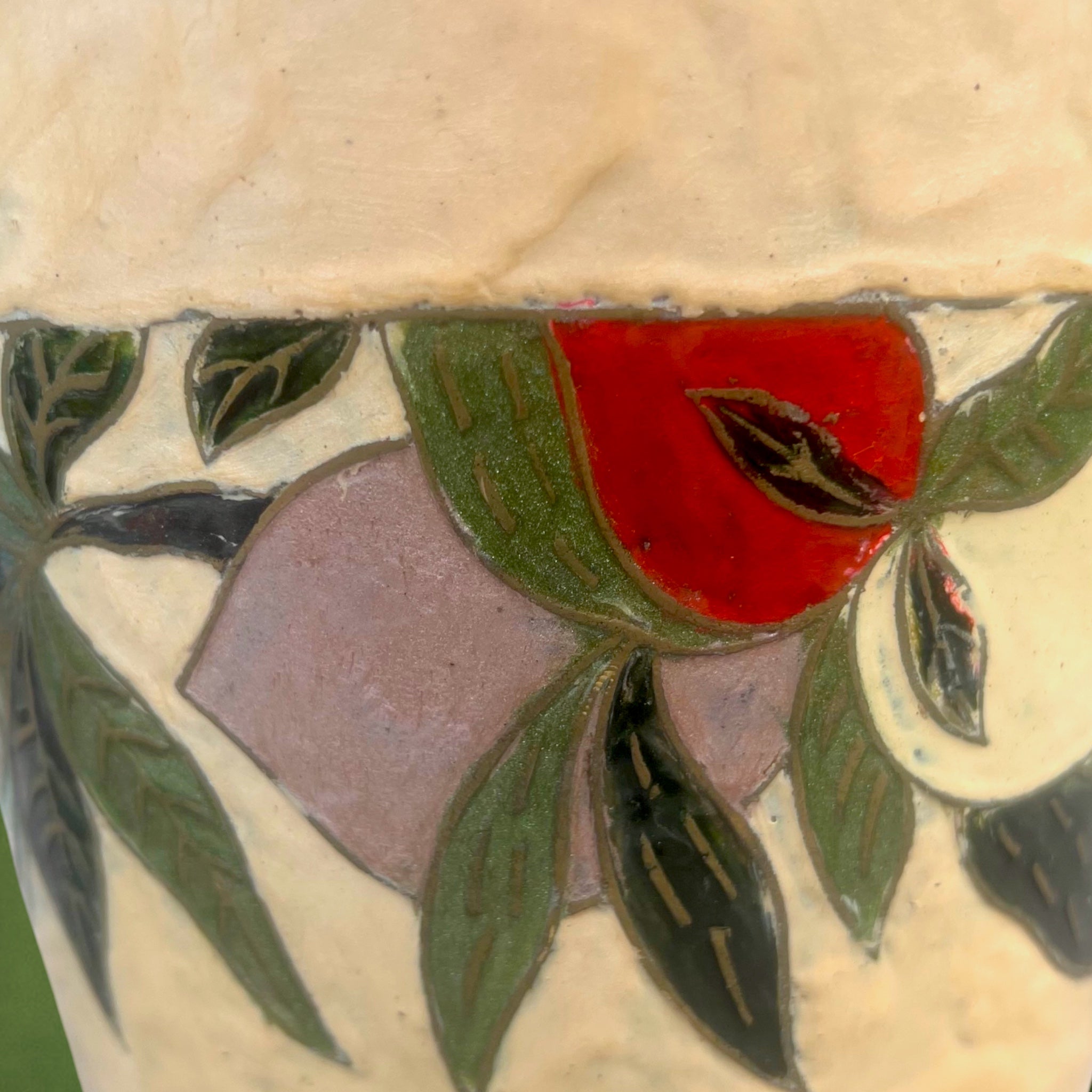 Seau à Champagne Vintage en Laiton Décor Émaillé Cloisonné Fruits – Années 70