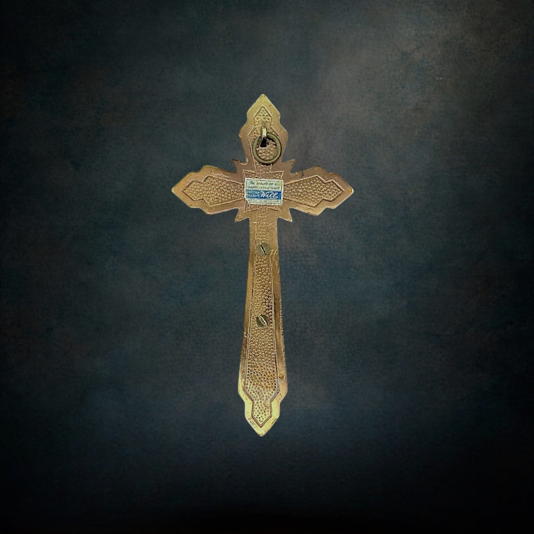 crucifix-mural-will-cuivre-massif-cisele-belgique-annees50