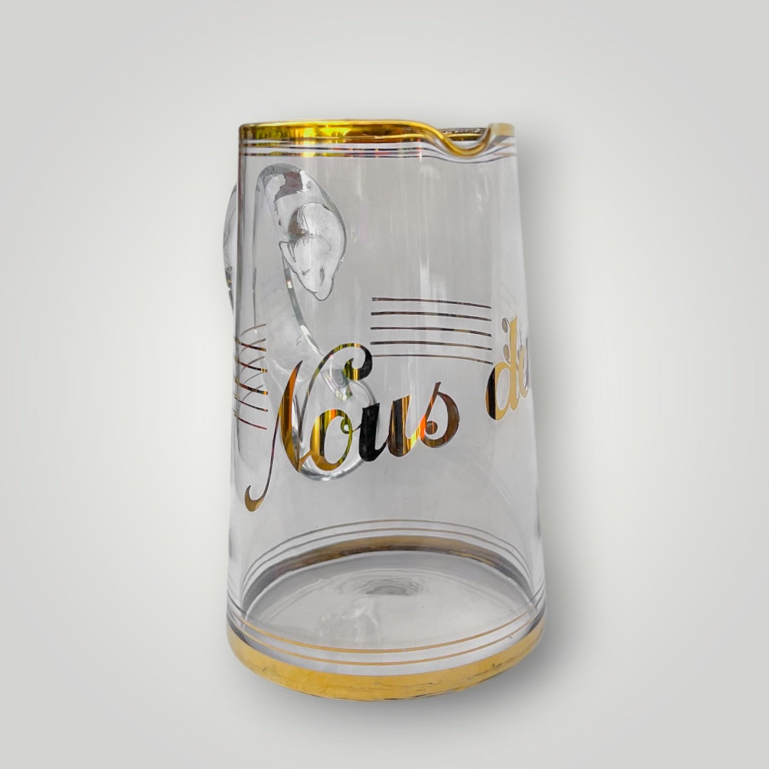 pichet-verre-nous-deux-dore-art-deco-annees30