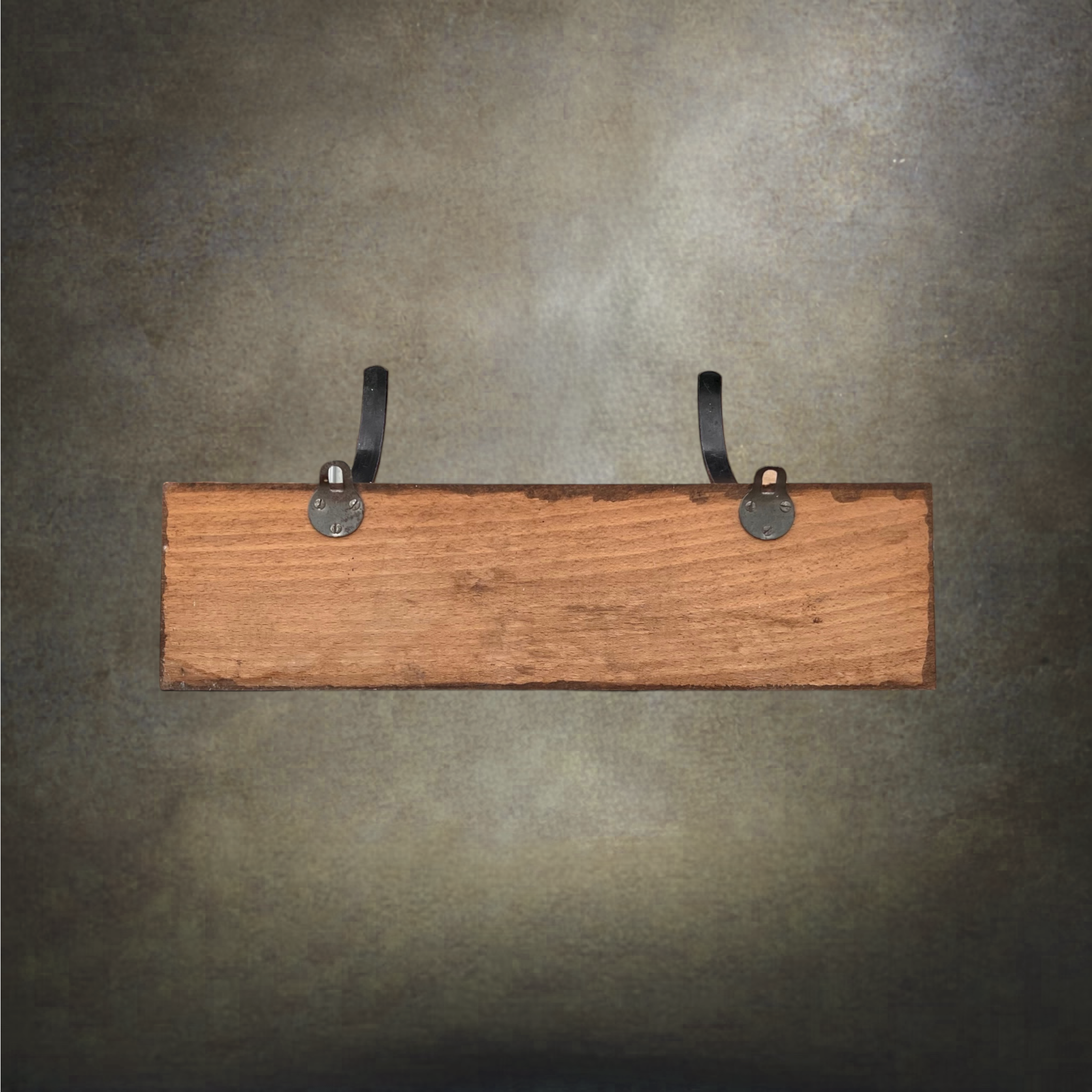 Portemanteau Mural Vintage en Bois et Métal Peint Noir et Rouge - Années 50-60