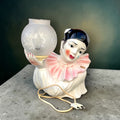 Lampe veilleuse Pierrot – céramique polychrome – années 1950-1960