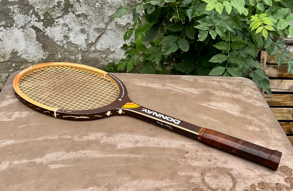 Raquette de Tennis Donnay Ace My Choice en Bois, Signature Björn Borg – Années 70