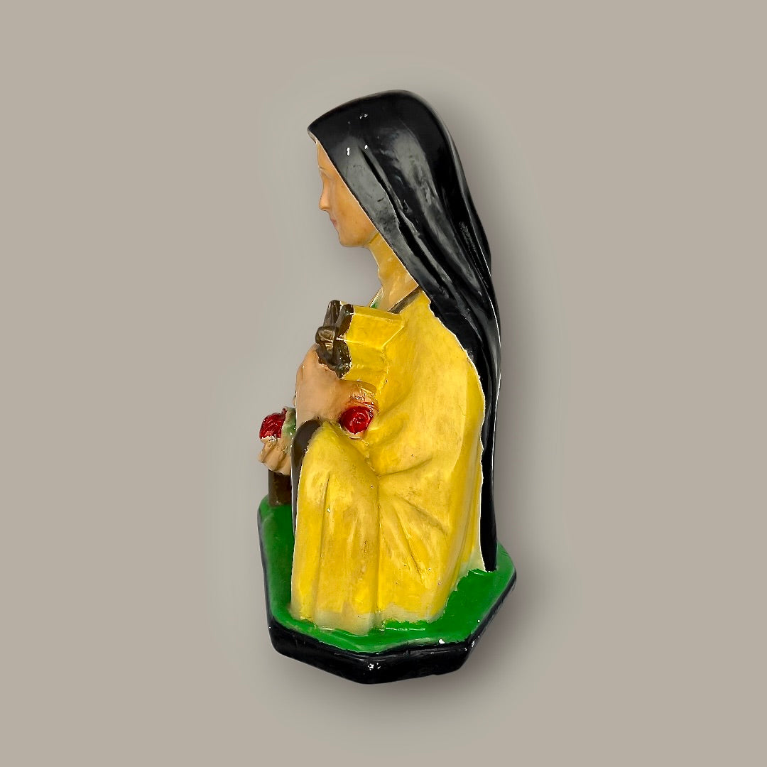 Buste ancien en plâtre polychrome Sainte-Thérèse de Lisieux – Années 1930