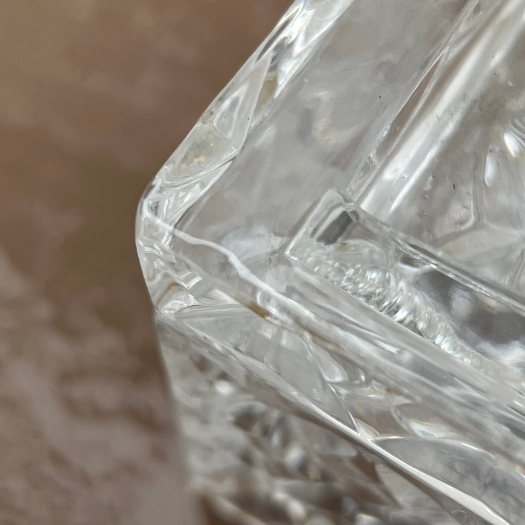 Cendrier et Boîte en Cristal de Bohême à Décor de Feuilles Dorées à l'Or Fin – Années 60-70