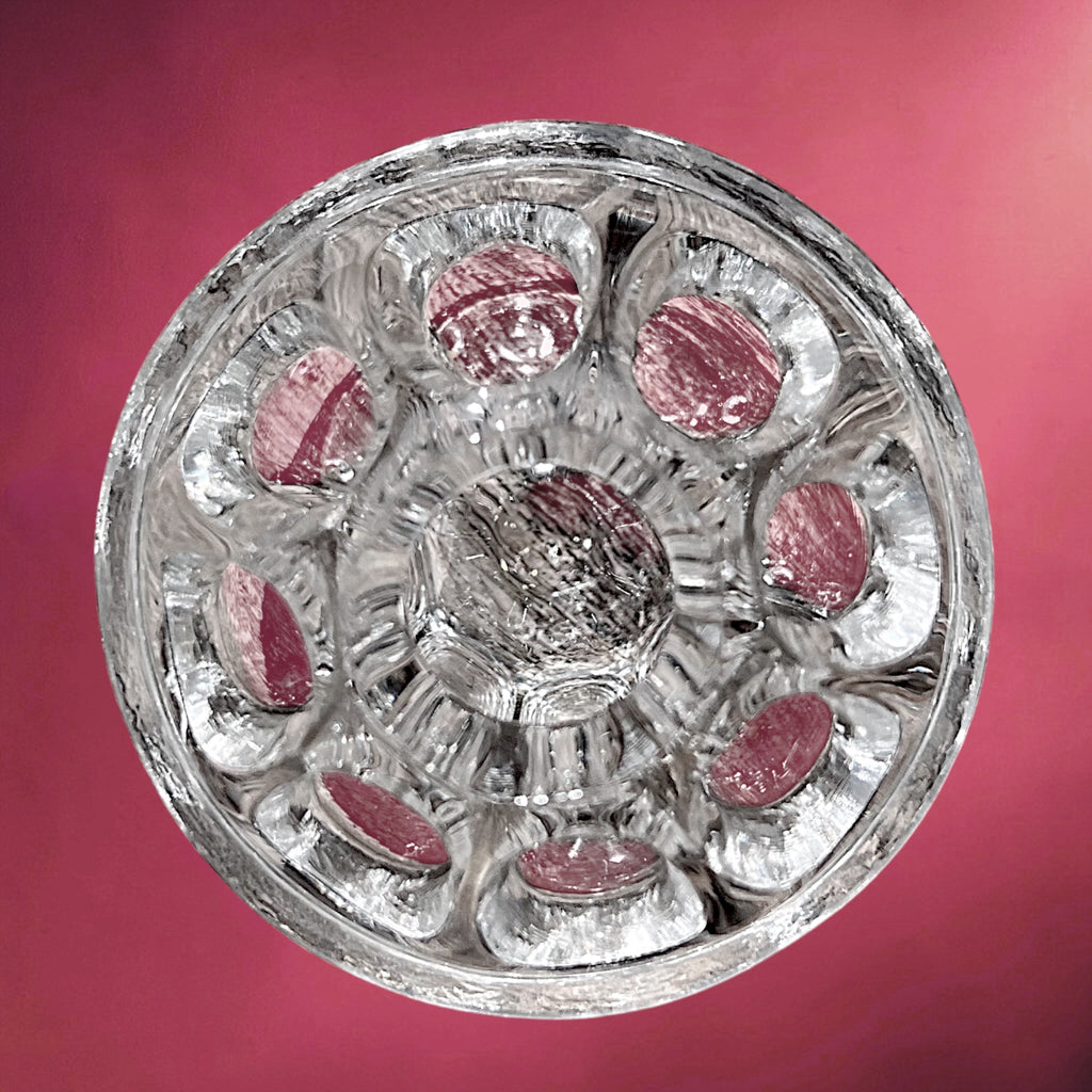 Lot de 4 Pique-Fleurs Anciens en Verre Moulé Made in France – Art Floral Vintage