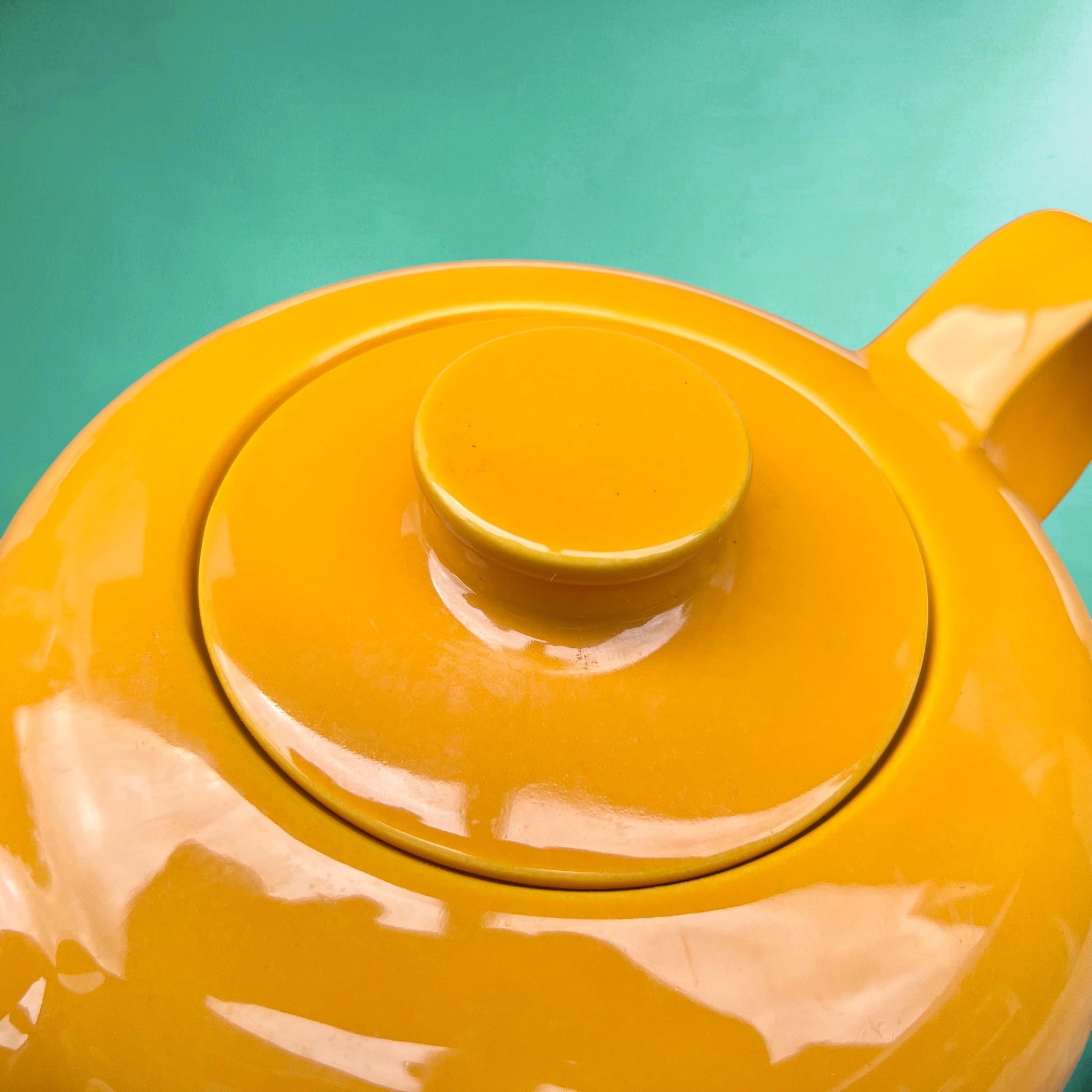 Théière Melitta Germany Heidelberg en Céramique Jaune Vif - Années 70