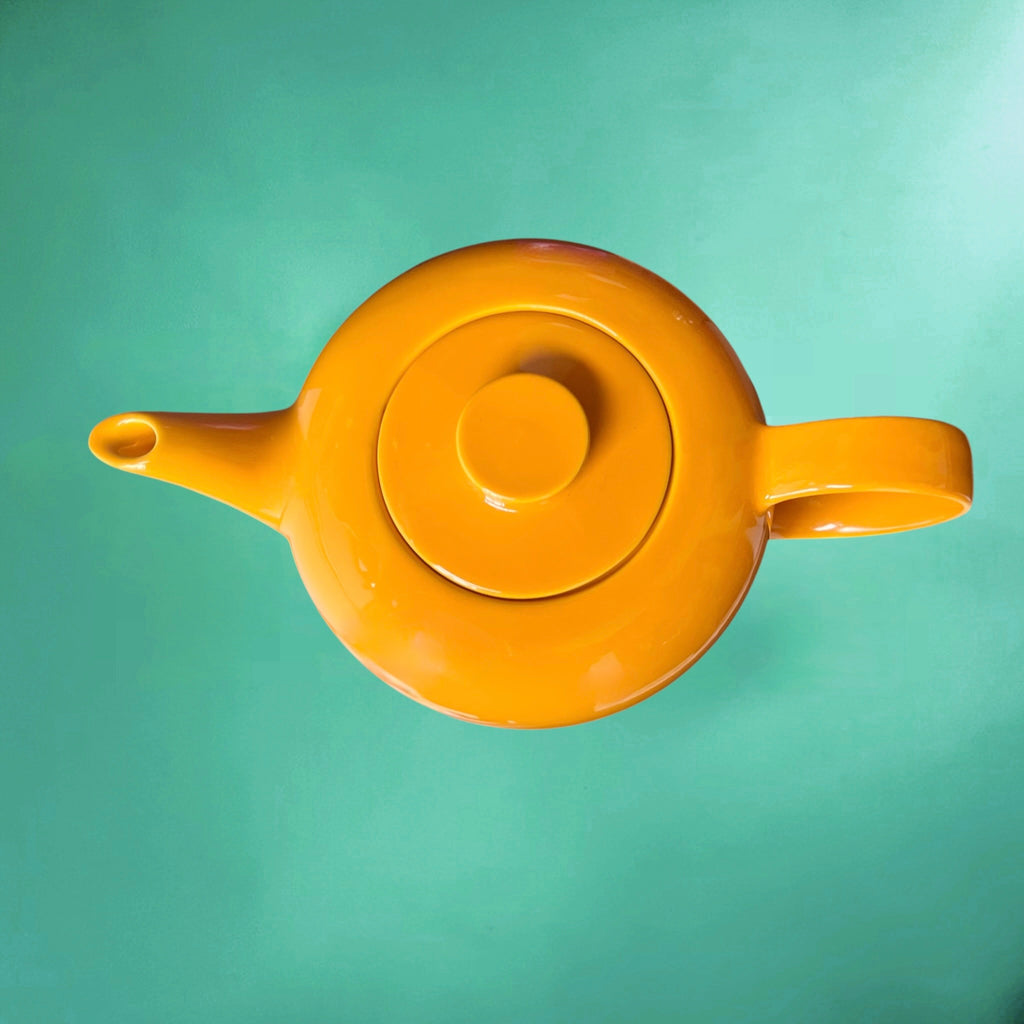 Théière Melitta Germany Heidelberg en Céramique Jaune Vif - Années 70