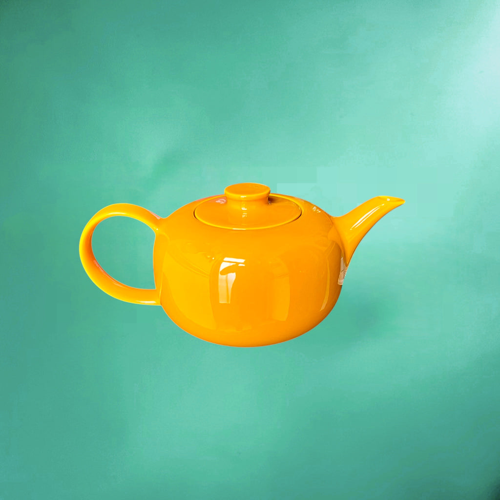 Théière Melitta Germany Heidelberg en Céramique Jaune Vif - Années 70