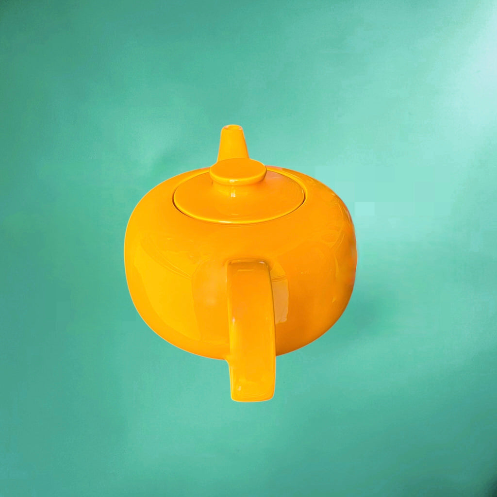 Théière Melitta Germany Heidelberg en Céramique Jaune Vif - Années 70