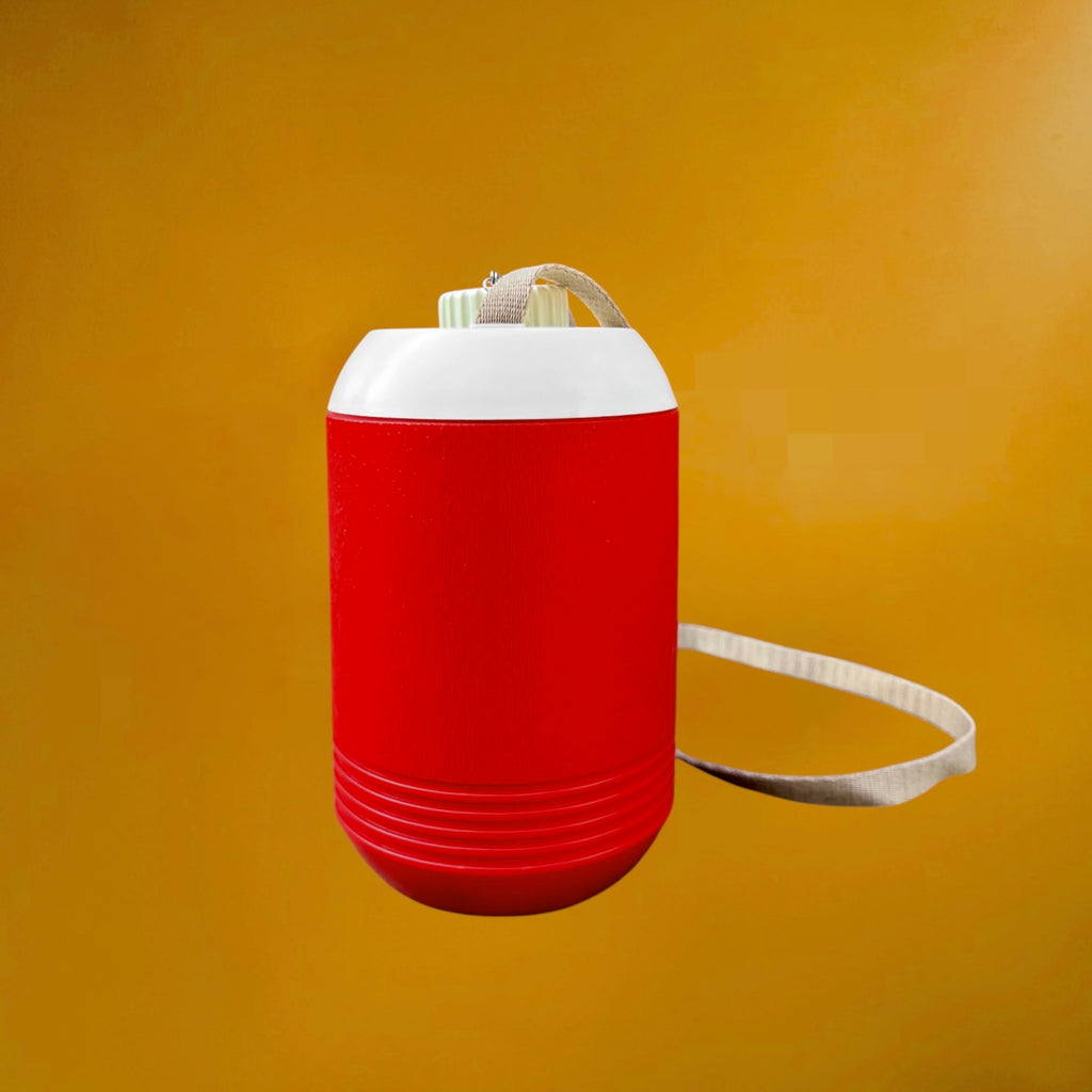 Gourde Isotherme Giostyle Rouge en Plastique - Années 70-80