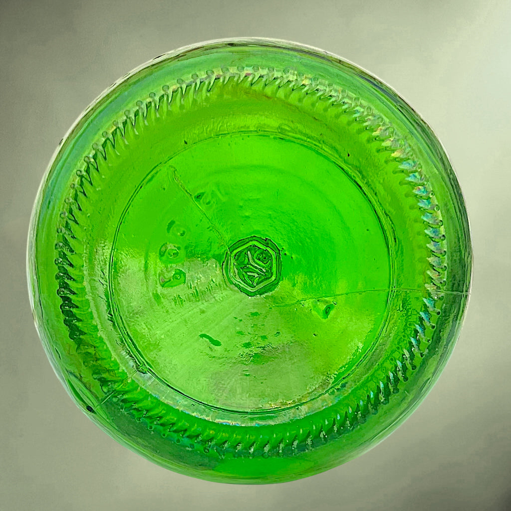 Grande bouteille ancienne en verre vert – bouteille de cave vintage – vase brocante – début XXe siècle