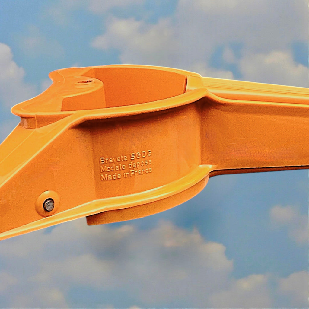 Mouli Julienne 445 Moulinex en Plastique Orange avec 5 Grilles et Boîte d’Origine - Années 70