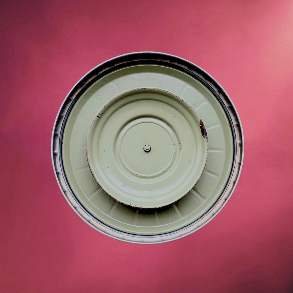 Plateau Tournant Lazy Susan en Verre Fleuri et Métal Chromé – Années 1950