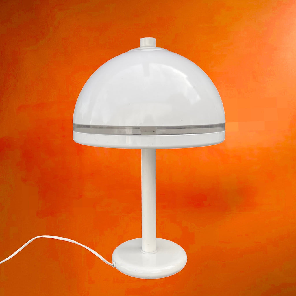 Lampe champignon vintage Massive Belgium blanche – design space age années 70