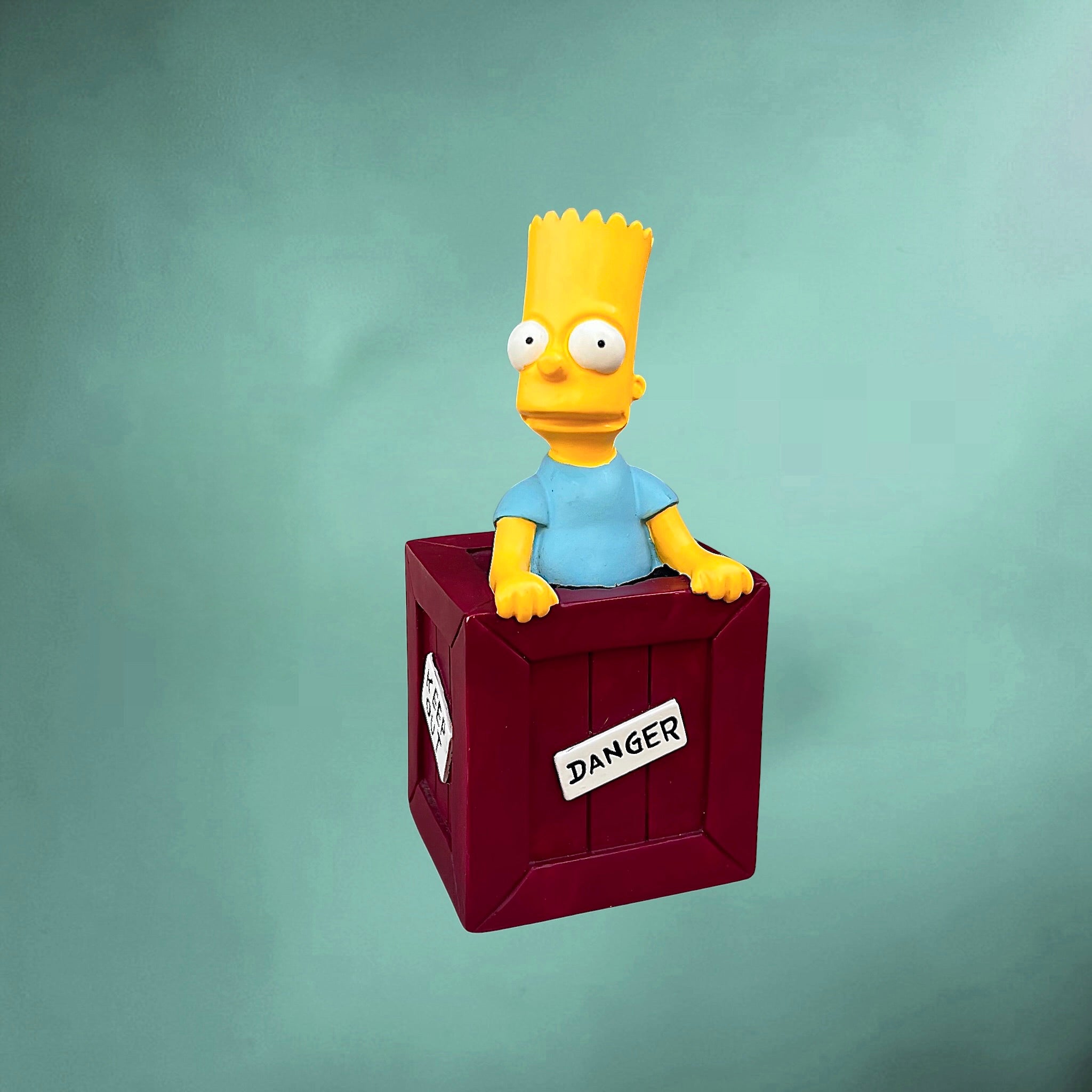 Tirelire Bart Simpson vintage 1997 Fox – figurine résine The Simpsons – objet pop culture années 90 – collection Matt Groening – tirelire cartoon rétro