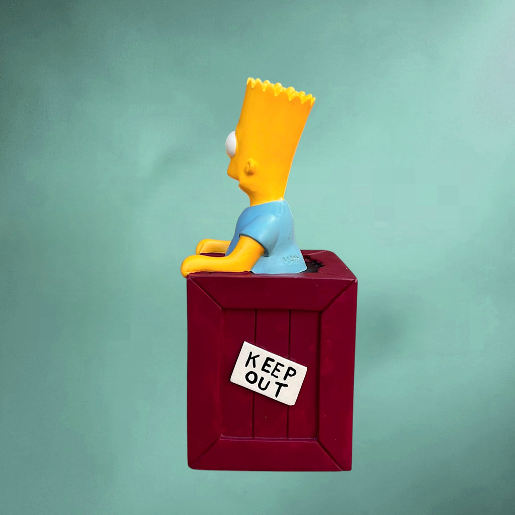 Tirelire Bart Simpson vintage 1997 Fox – figurine résine The Simpsons – objet pop culture années 90 – collection Matt Groening – tirelire cartoon rétro