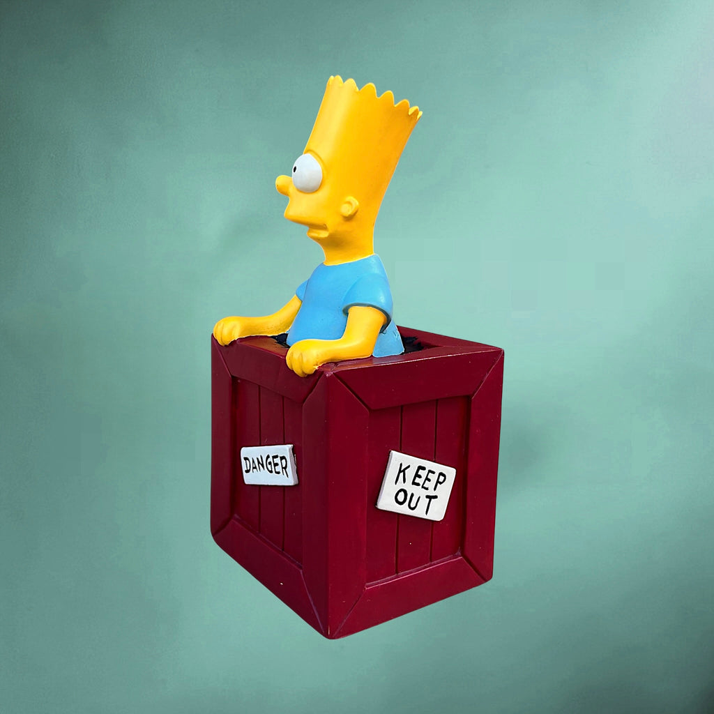 Tirelire Bart Simpson vintage 1997 Fox – figurine résine The Simpsons – objet pop culture années 90 – collection Matt Groening – tirelire cartoon rétro
