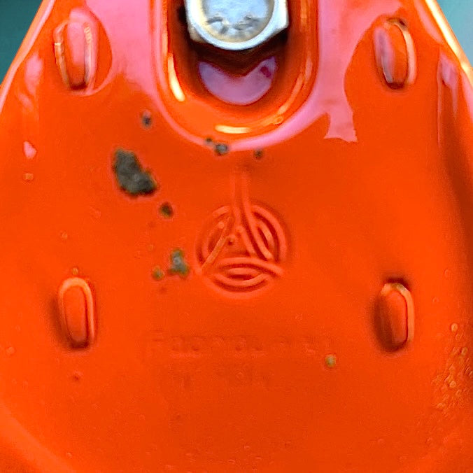 Chignole manuelle vintage PW We 13 orange – perceuse ancienne Pologne années 70