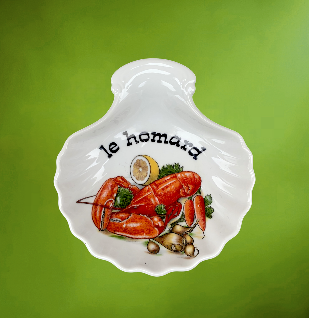 Six Coupelles Coquille en Porcelaine L’Arc-en-Ciel Décor Fruits de Mer – Années 90-2000