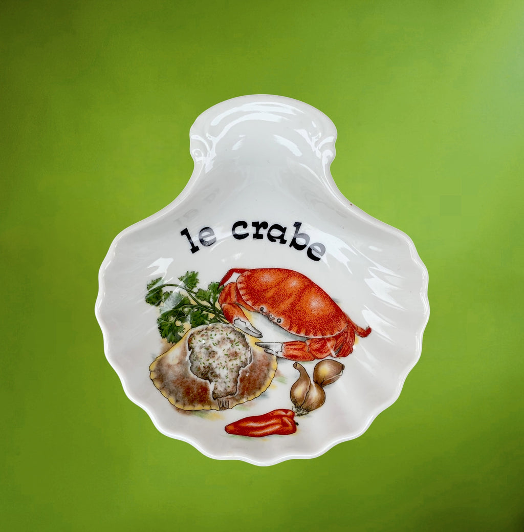 Six Coupelles Coquille en Porcelaine L’Arc-en-Ciel Décor Fruits de Mer – Années 90-2000