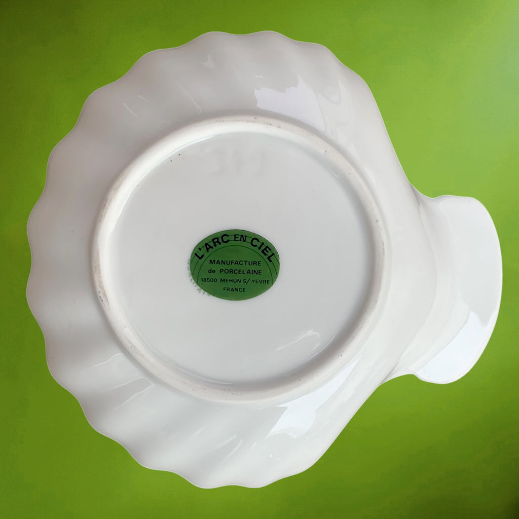Six Coupelles Coquille en Porcelaine L’Arc-en-Ciel Décor Fruits de Mer – Années 90-2000