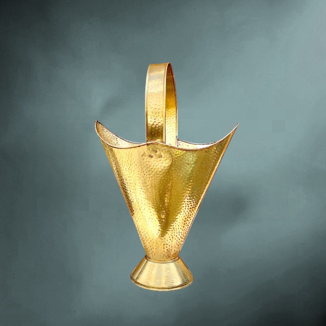 grand-porte-parapluie-vintage-laiton-martele-mecap-belgique-design-annees-60