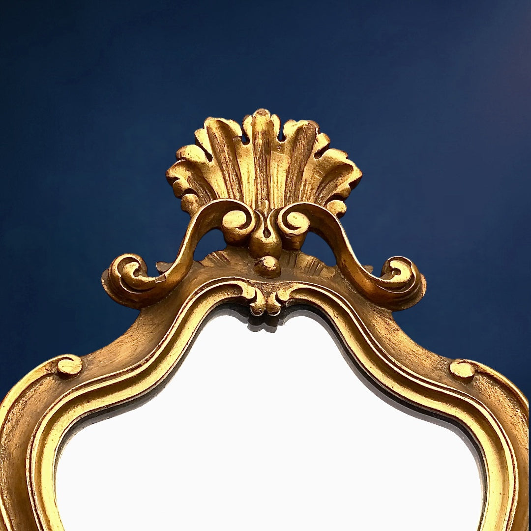 Miroir Mural Baroque Doré Style Rococo Cristallight - Vintage Années 60-70