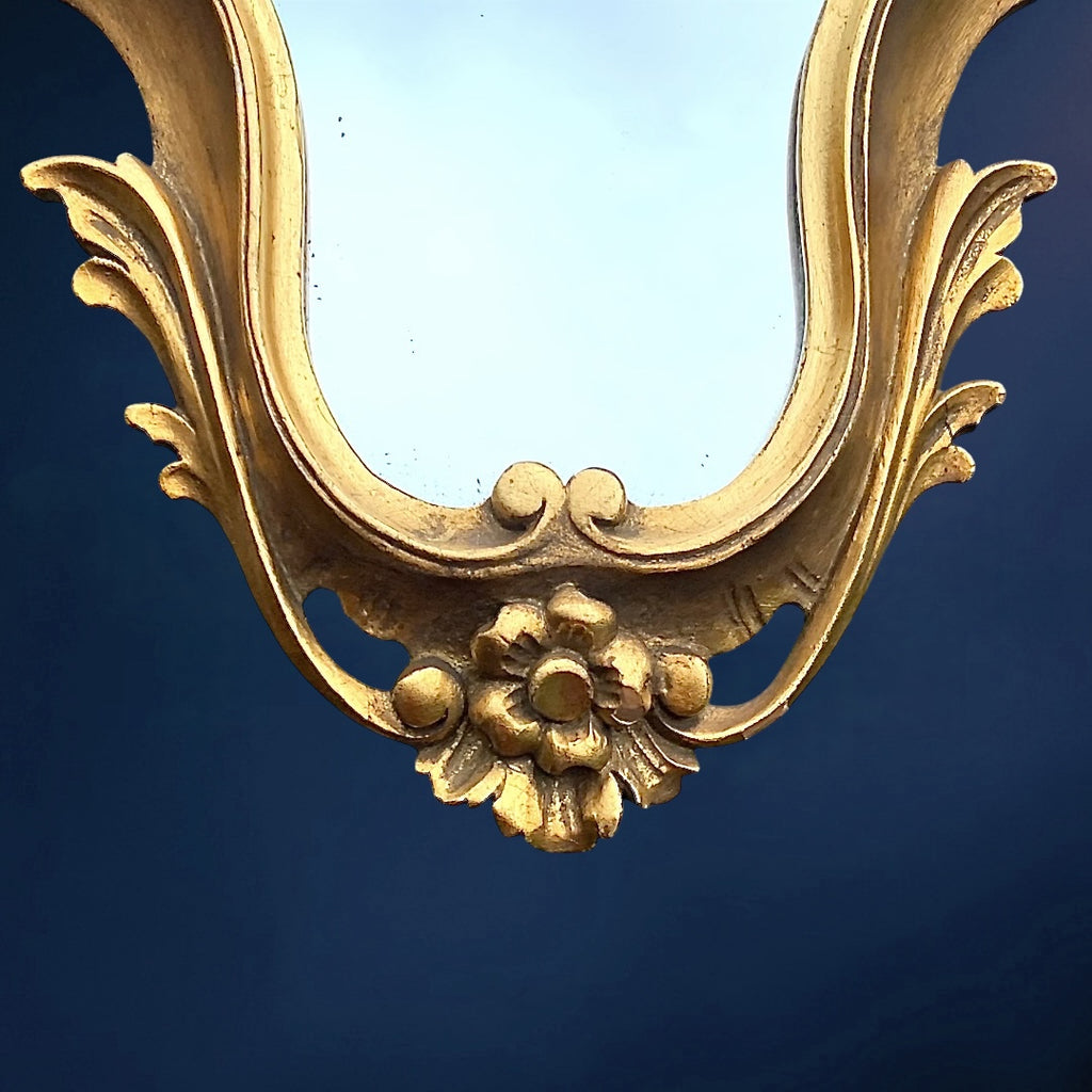 Miroir Mural Baroque Doré Style Rococo Cristallight - Vintage Années 60-70