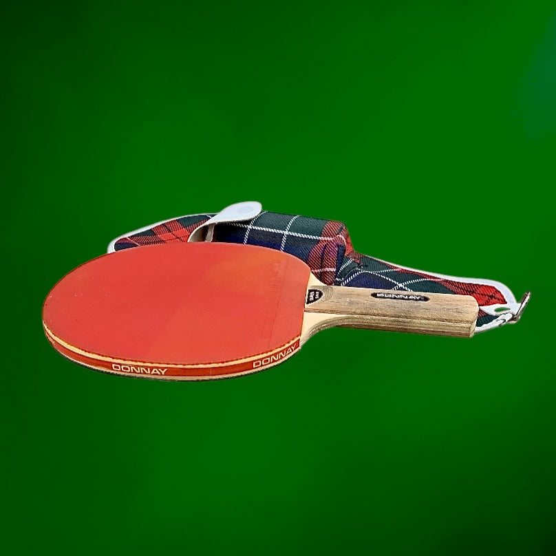 Raquette de Tennis de Table Donnay Performance avec Housse Écossaise – Années 70
