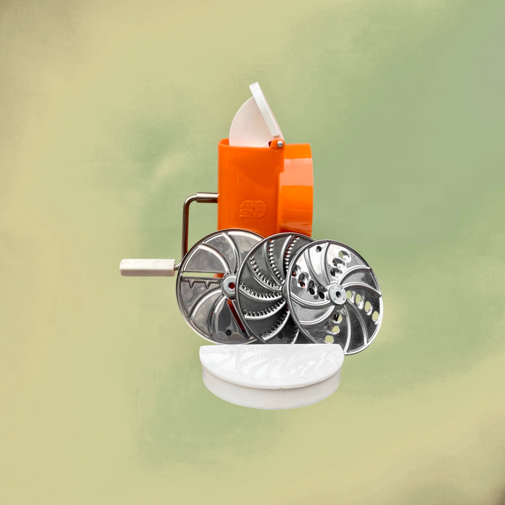 Coupe-Légumes Manuel Supernova Gourmet Prissy 700 Orange avec 4 Disques - Années 70