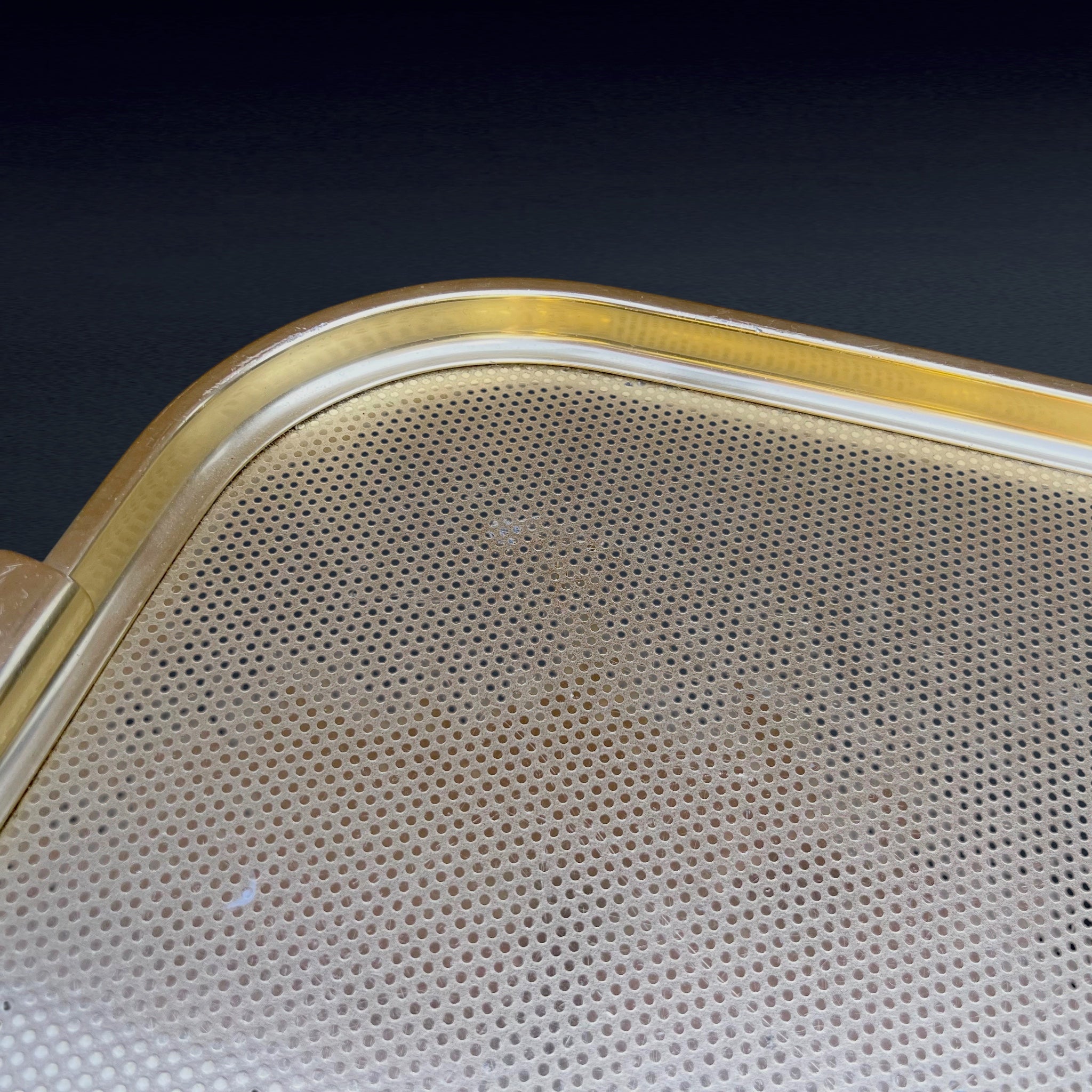 Plateau de Service en Aluminium Anodisé Doré Style Carefree - Années 60