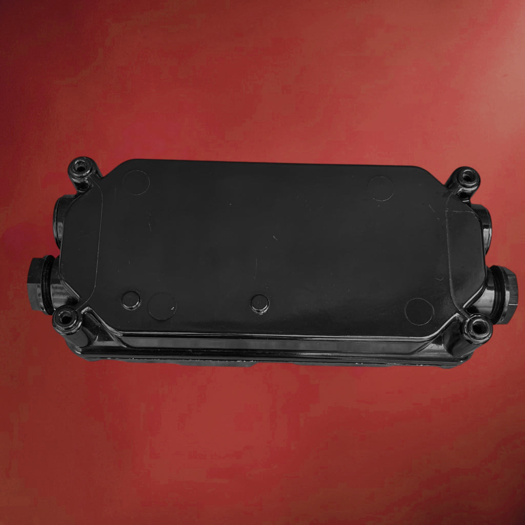 Ancien Coffret Électrique en Bakélite Noire avec Marquage VDE - Années 30-50