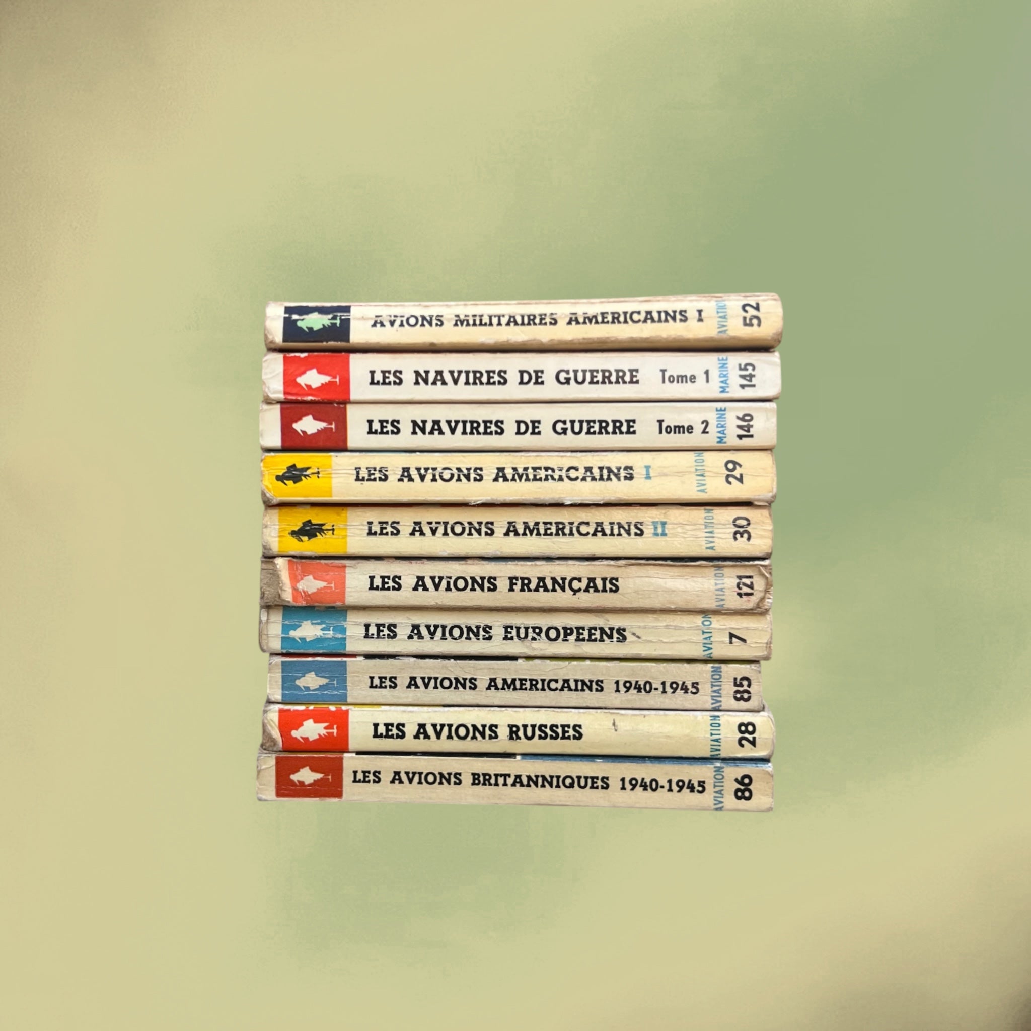 Lot de 10 Livres Marabout Flash Aviation et Marine – Années 1959-1961