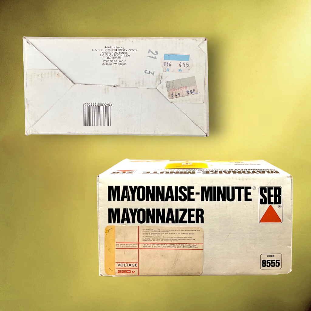 Mayonnaise Minute SEB Jaune Électrique Design Pop Années 70 - Boîte et Mode d'Emploi