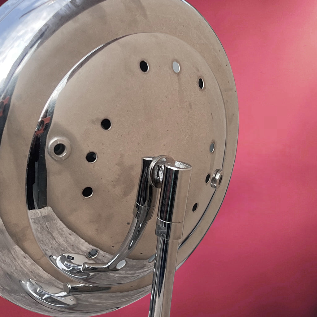 Miroir Lumineux Mural et à Poser En Métal Chromé Space Age - Années 70
