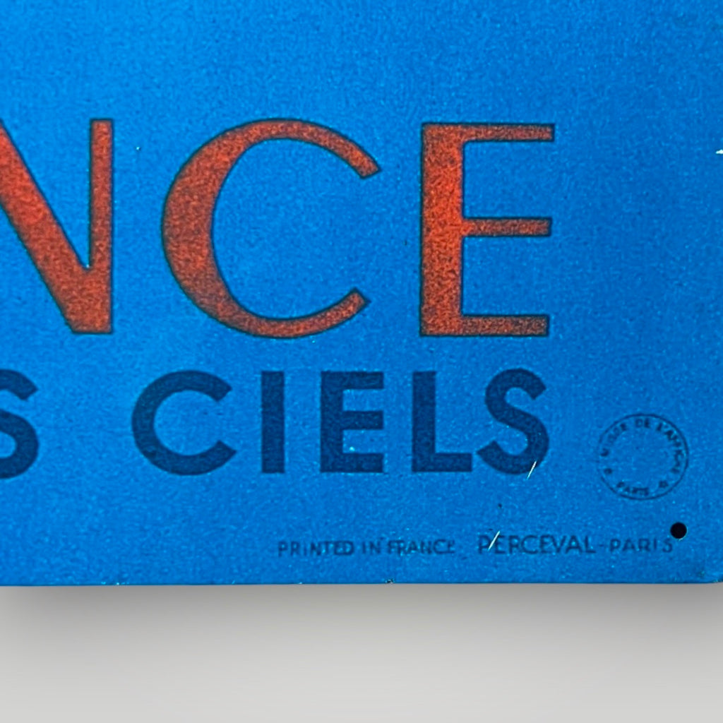 Plaque Murale Métallique Air France « Dans Tous les Ciels » Atelier Perceval - Années 90